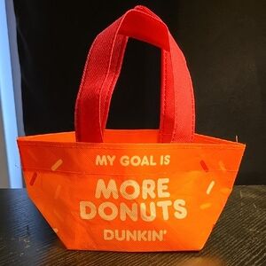Dunkin' Orange and Red Tote Bag